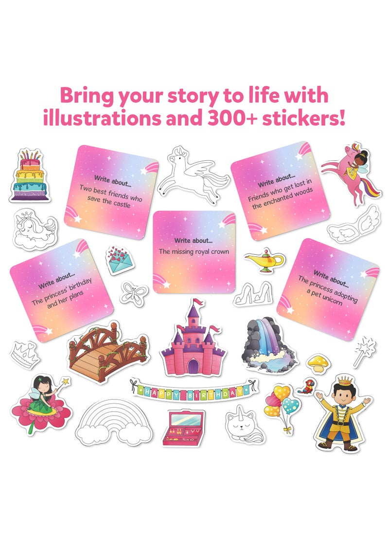 Skillmatics Storybook Art Kit - Unicorn & Princesses Art Kit for Kids, Write & Create Fairytale Stories, Creative Activity for Girls & Boys, DIY Kit, 300+ Stickers, Gifts for Ages 5, 6, 7, 8, 9, 10  - Image 5