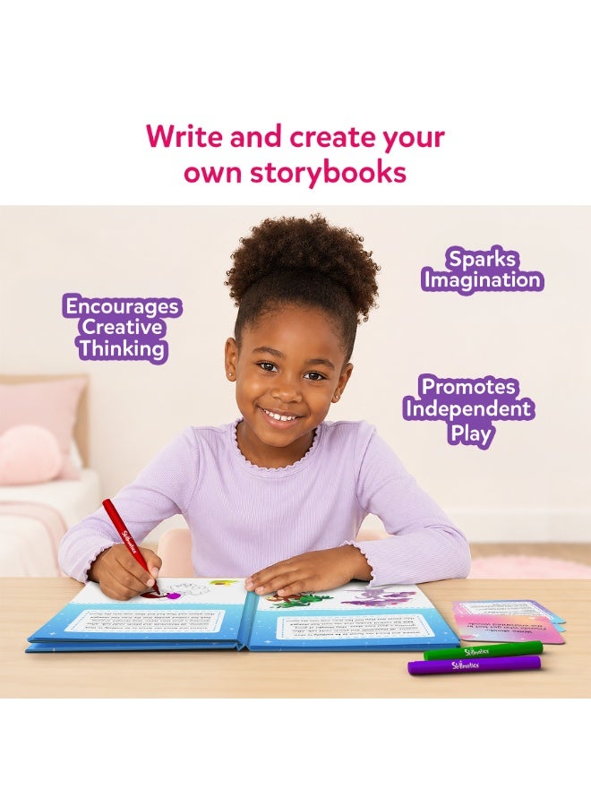 Skillmatics Storybook Art Kit - Unicorn & Princesses Art Kit for Kids, Write & Create Fairytale Stories, Creative Activity for Girls & Boys, DIY Kit, 300+ Stickers, Gifts for Ages 5, 6, 7, 8, 9, 10 - Image 3