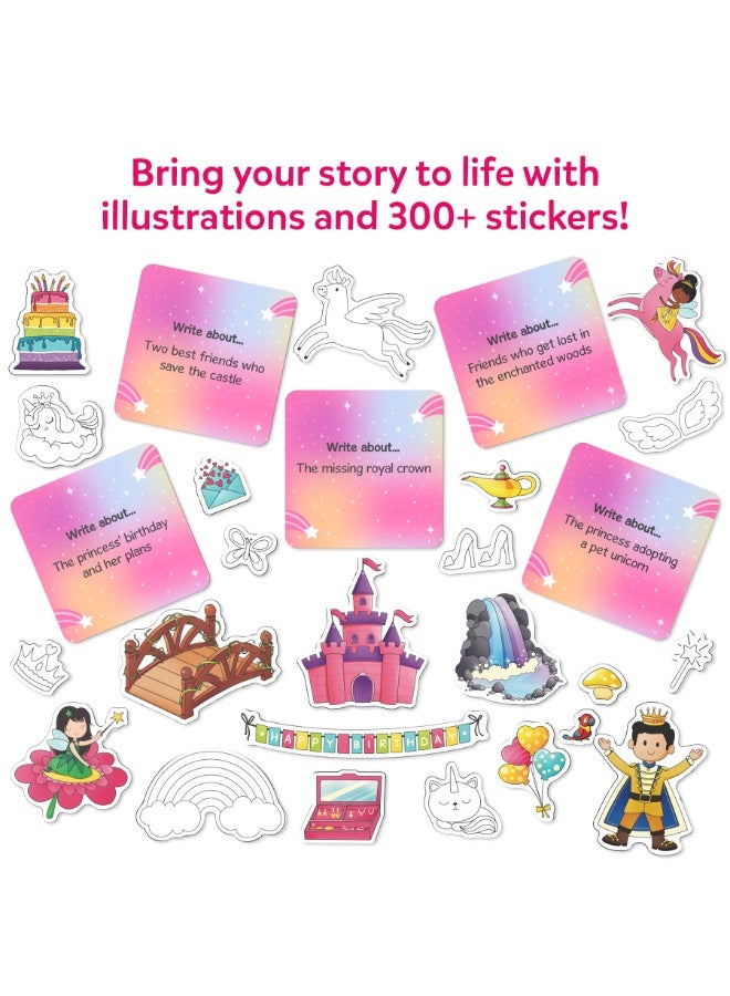 Skillmatics Storybook Art Kit - Unicorn & Princesses Art Kit for Kids, Write & Create Fairytale Stories, Creative Activity for Girls & Boys, DIY Kit, 300+ Stickers, Gifts for Ages 5, 6, 7, 8, 9, 10 - Image 5