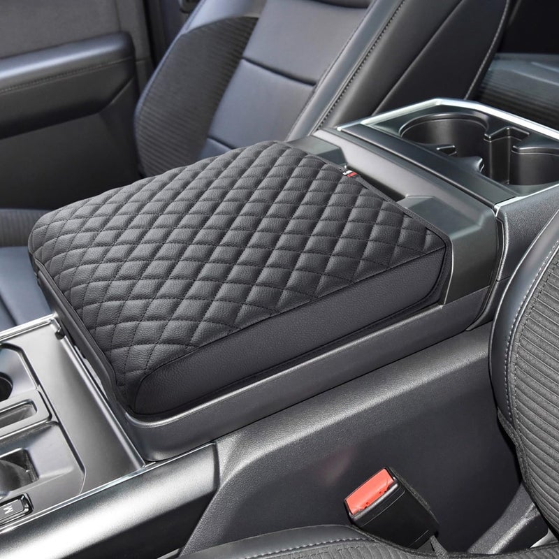 PIMCAR Center Console Cover for 2021-2025 2026 Ford F150, 2022-2026 F150 Lightning Work Surface Console Armrest Cushion Leather Protector Interior Accessories (Only fit for Work Surface Console) - Image 1