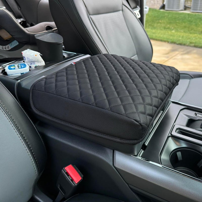 PIMCAR Center Console Cover for 2021-2025 2026 Ford F150, 2022-2026 F150 Lightning Work Surface Console Armrest Cushion Leather Protector Interior Accessories (Only fit for Work Surface Console) - Image 3