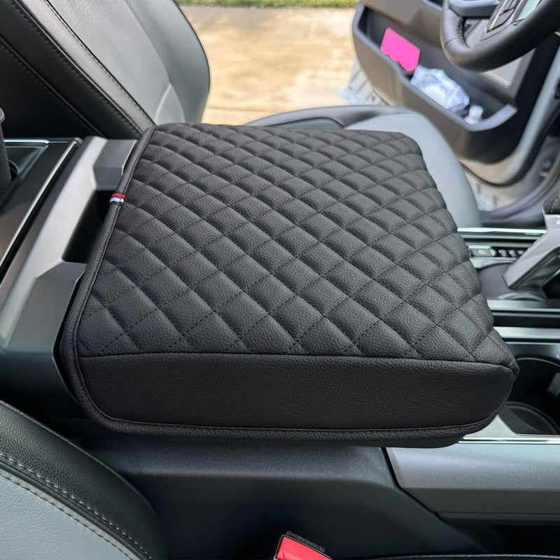 PIMCAR Center Console Cover for 2021-2025 2026 Ford F150, 2022-2026 F150 Lightning Work Surface Console Armrest Cushion Leather Protector Interior Accessories (Only fit for Work Surface Console) - Image 5