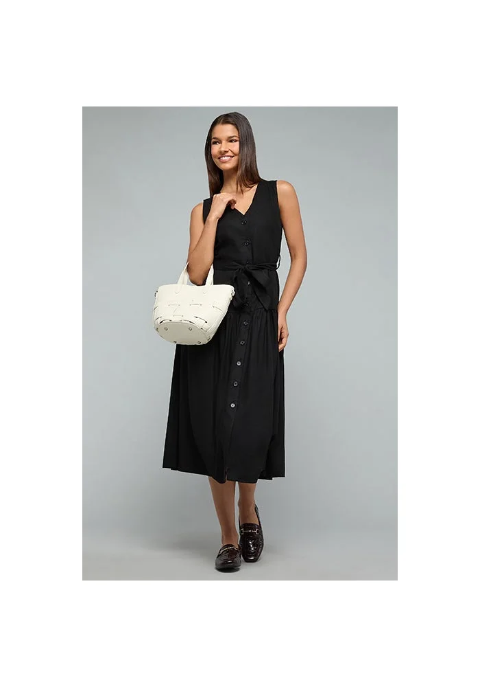 أر أند بي Solid Sleeveless Midi Dress