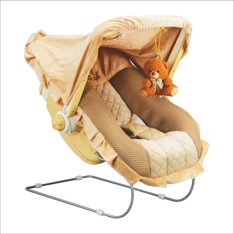 GRAZIA STEELART 12-in-1 Carry Bouncer Cot for Baby (Brown)-Made in India - Image 5