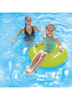 INTEX 59258NP-Inflatable Swim Tube with Two Handles 76cm/30", Lime Yellow  - Image 2