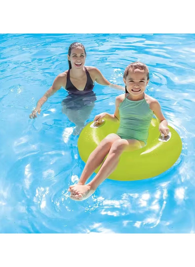 INTEX 59258NP-Inflatable Swim Tube with Two Handles 76cm/30", Lime Yellow  - Image 2