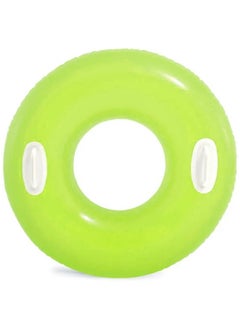 INTEX 59258NP-Inflatable Swim Tube with Two Handles 76cm/30", Lime Yellow  - Image 1