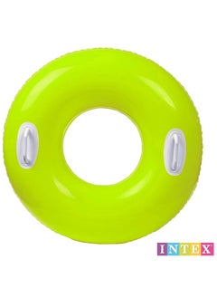 INTEX 59258NP-Inflatable Swim Tube with Two Handles 76cm/30", Lime Yellow  - Image 3
