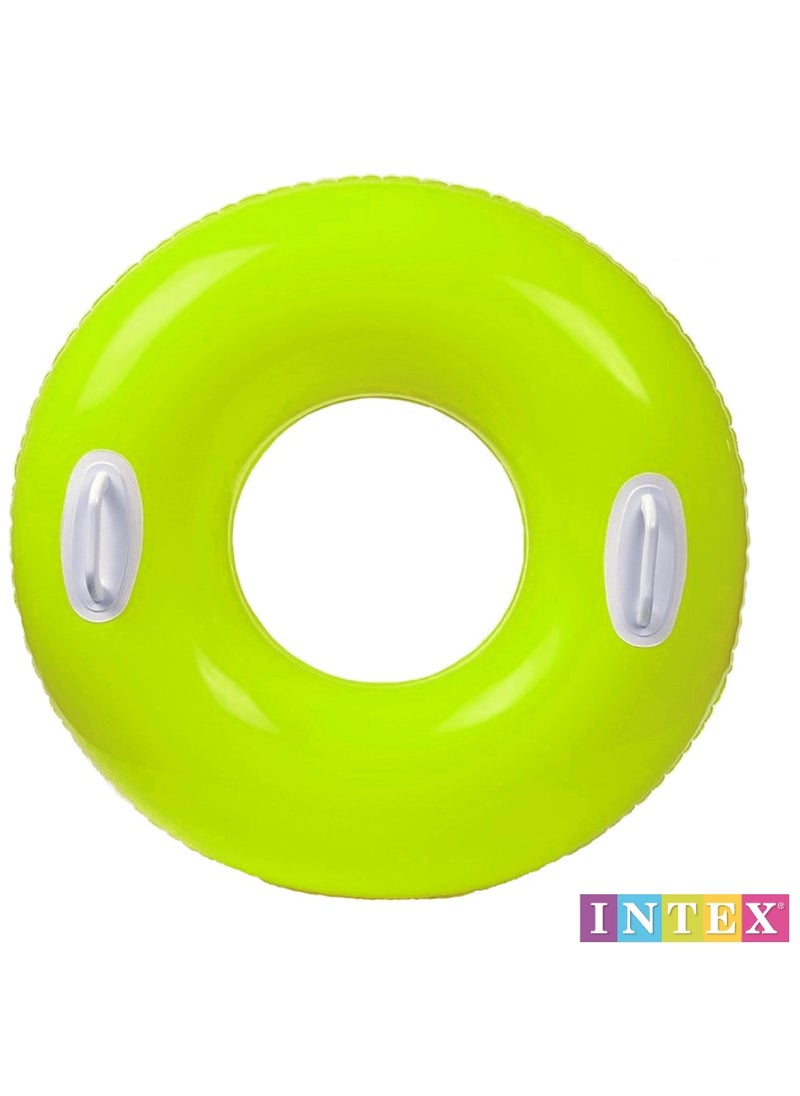 INTEX 59258NP-Inflatable Swim Tube with Two Handles 76cm/30", Lime Yellow  - Image 3