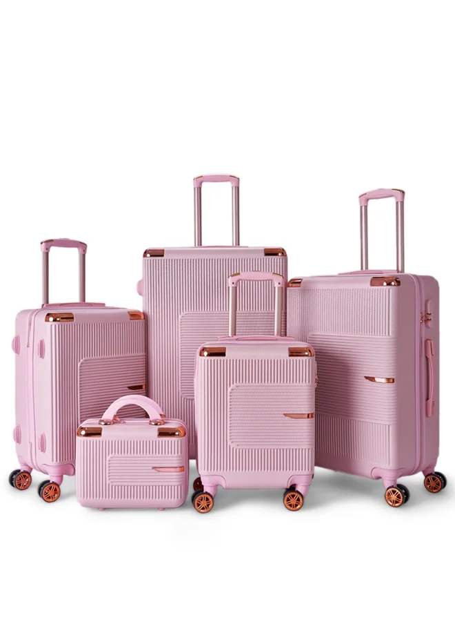 LIMRA Travel Bags Luggage set 5 pieces with a distinctive design from limra pink