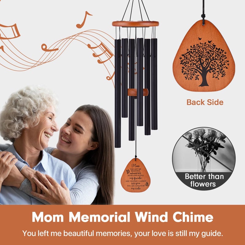 AMBOBE Memorial Sympathy Gifts for Loss of Mom, 32" Memorial Wind Chimes for Loss of Mother Sympathy Gift, Bereavement Gift for Loss of Mother, Windchimes in Memory of Mom Gifts - Image 2