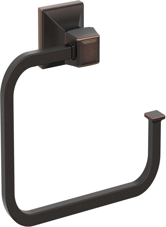 Amerock BH36022ORB | Oil Rubbed Bronze Towel Ring | 5-3/4 in (146 mm) Length Towel Holder | Mulholland | Hand Towel Holder for Bathroom Wall | Small Kitchen | Bath Accessories - Image 1