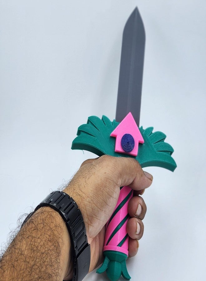 CUBIX3D 3D Printed Multicolor Fantasy Toy Sword | Survival Game-Inspired Prop for Cosplay, Collectors & Gamers | Safe Roleplay Dagger for Adults & Teens (210mm) - Image 2