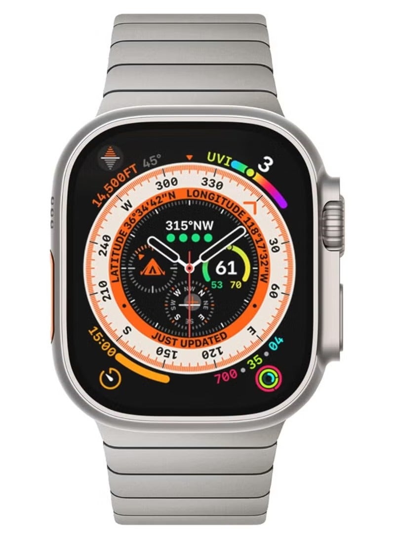 متوافق مع سوار ساعة Apple Watch Ultra 2 مقاس 49 مم 45 مم 44 مم 42 مم 41 مم 40 مم 38 مم، سوار معدني من الفولاذ المقاوم للصدأ للرجال والنساء لسلسلة iWatch SE/8/7/6/5/4/3/2/1 - Image 2