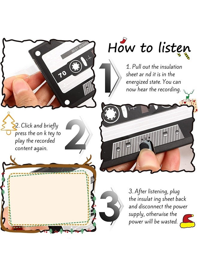 DAREU - Voice Greeting Card – 60-Second Personalized Recordable Audio Card with Built-in Playback – Retro Style Talking Sound Card for Birthday, Wedding, and Special Occasions – Black - Image 1