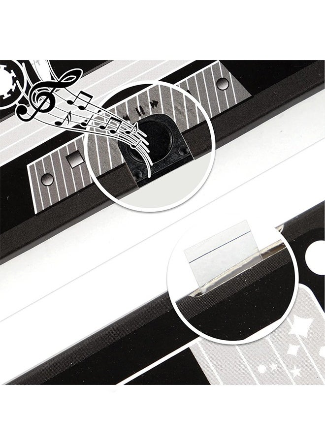 DAREU - Voice Greeting Card – 60-Second Personalized Recordable Audio Card with Built-in Playback – Retro Style Talking Sound Card for Birthday, Wedding, and Special Occasions – Black - Image 1