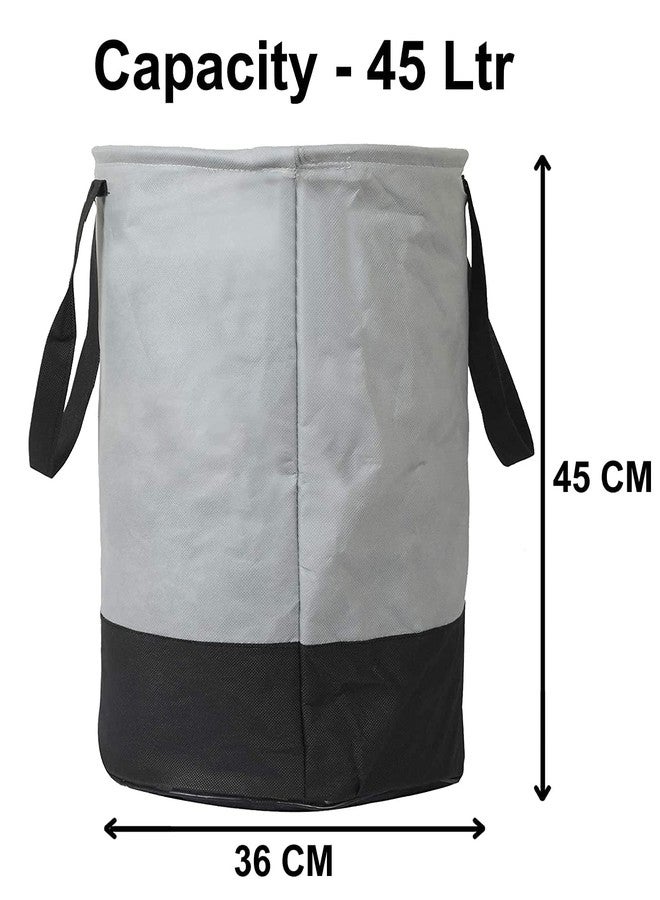 SKYLII Laundry Bag 45 L Grey Printed Durable and Collapsible Laundry storage Bag with Handles Clothes & Toys Storage Foldable Laundry Bag for Dirty Clothes Pack of 1 Pc Grey - Image 2