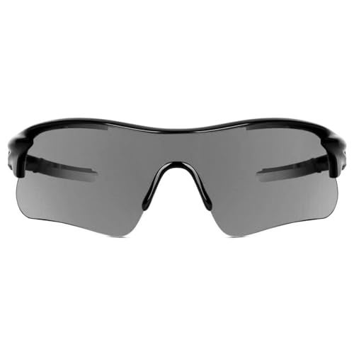 Packard Non Polarized Oversized Sports Sunglasses for Men Women, Outdoor Cricket Cycling Hiking Fishing Sunglasses (Black Grey, Black) - Image 2