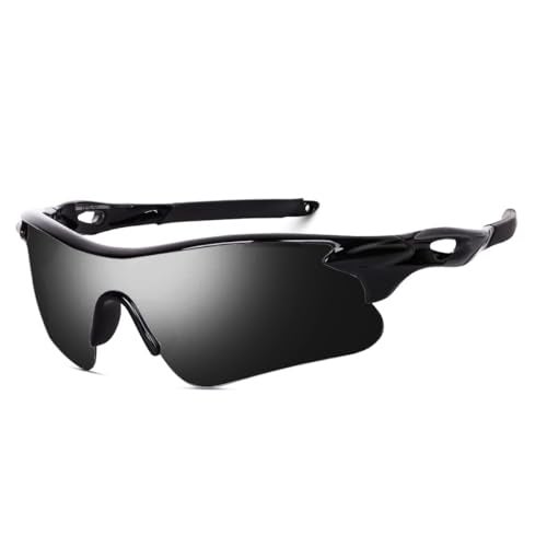 Packard Non Polarized Oversized Sports Sunglasses for Men Women, Outdoor Cricket Cycling Hiking Fishing Sunglasses (Black Grey, Black) - Image 1