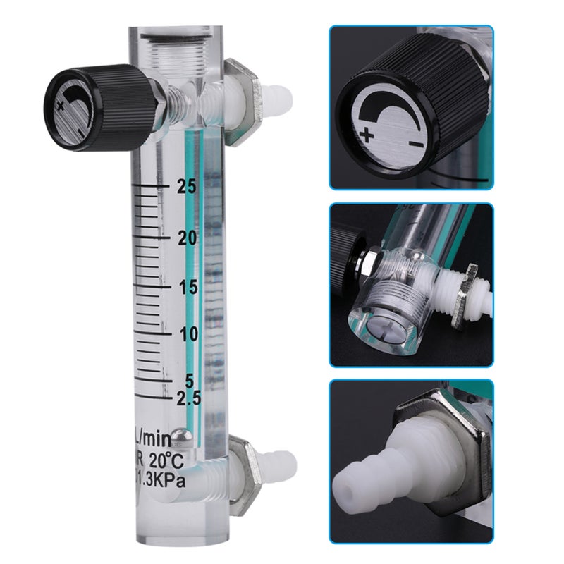 LZQ-5 Flowmeter 2.5-25LPM Flow Meter with Control Valve for Oxygen/Air/Gas - Image 3