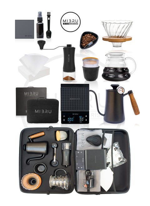V60 Drip Coffee Maker Pour Over Premium Kit 14 Cup Drip Coffee Maker with Black Specialty Coffee Bag