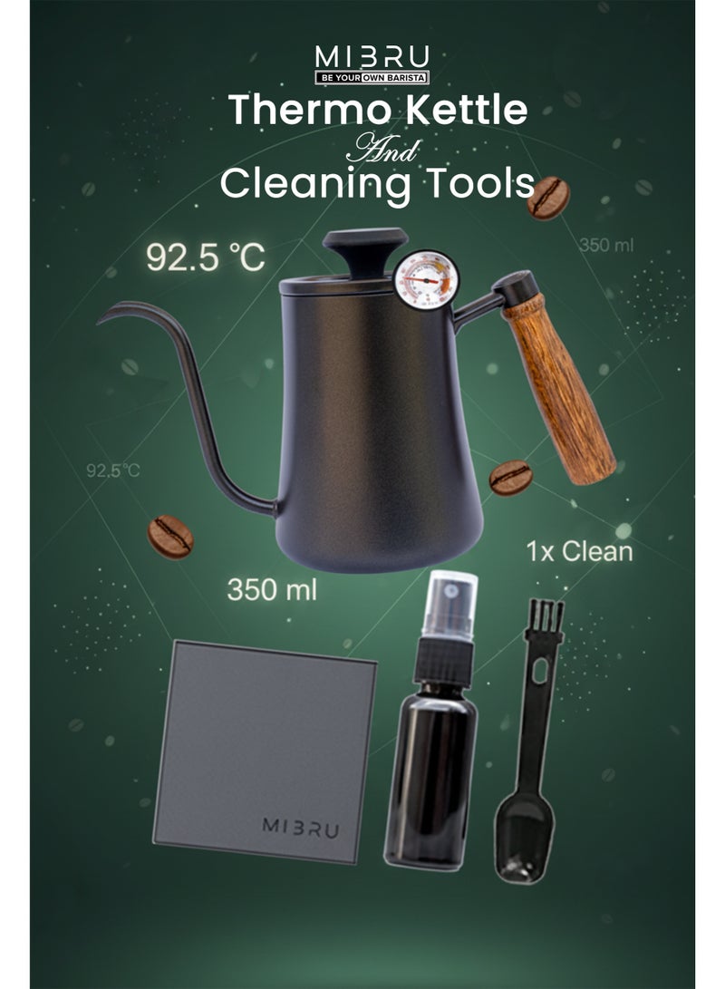 MIBRU V60 Drip Coffee Maker Pour Over Premium Kit 14 Cup Drip Coffee Maker with Black Specialty Coffee Bag - Image 4