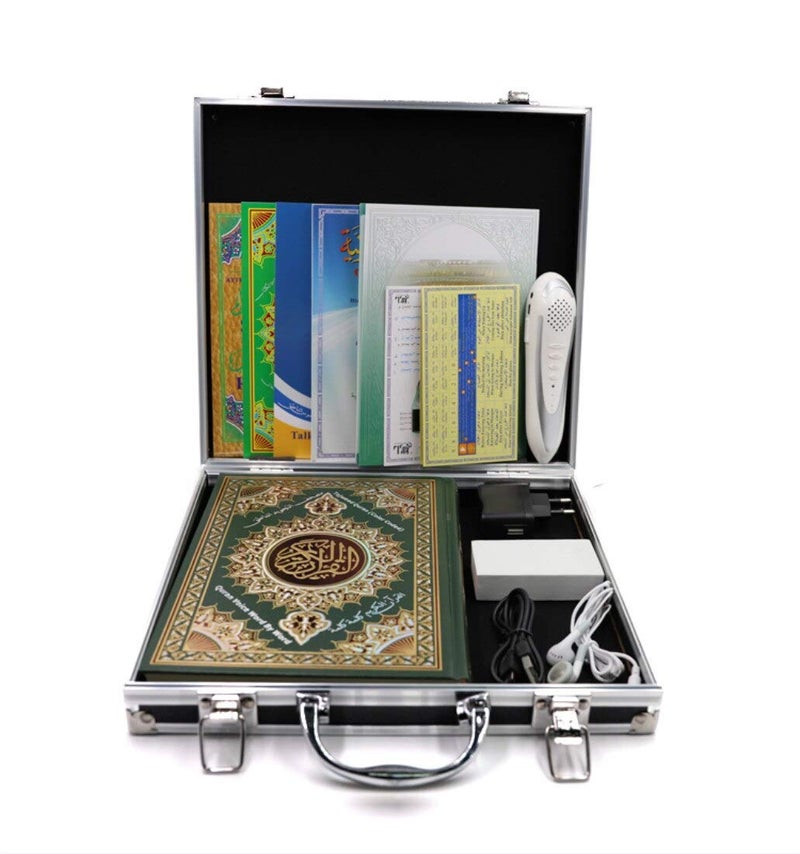 DEAGUI Digital Qur'an Pen Quran Player Pen Reader 8GB Silver Color Word for Word Tajweed (M9 Normal Size Book) - Image 1