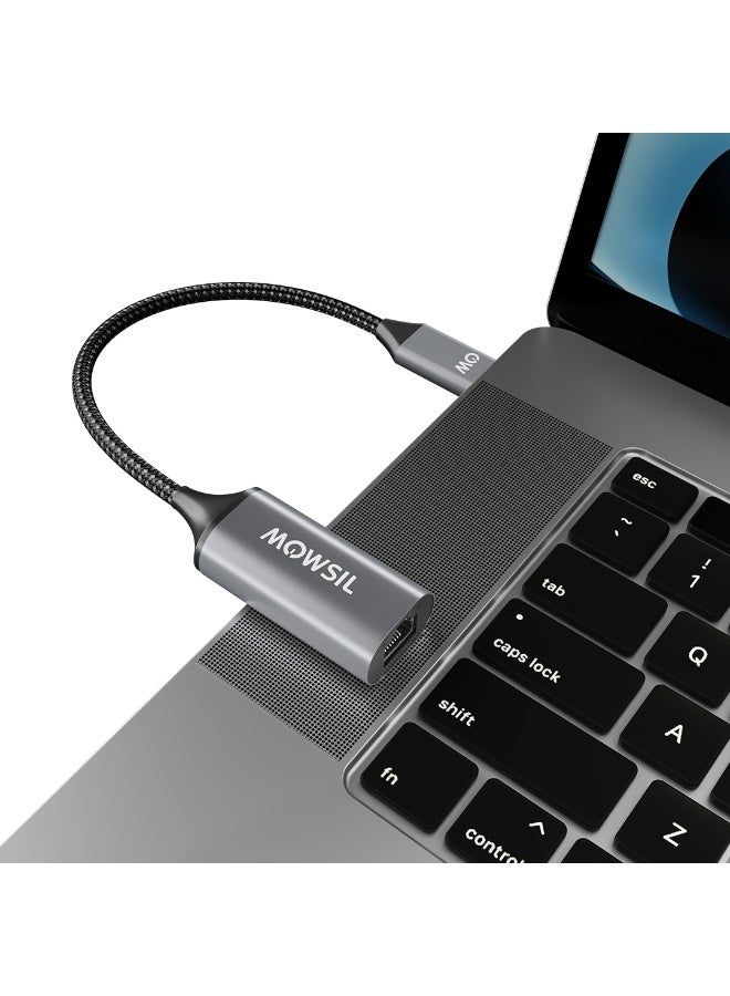 Mowsil USB-C to Ethernet Adapter Gigabit, Type-C to RJ45 LAN Adapter, Thunderbolt 3/4,1000Mbps - Image 3