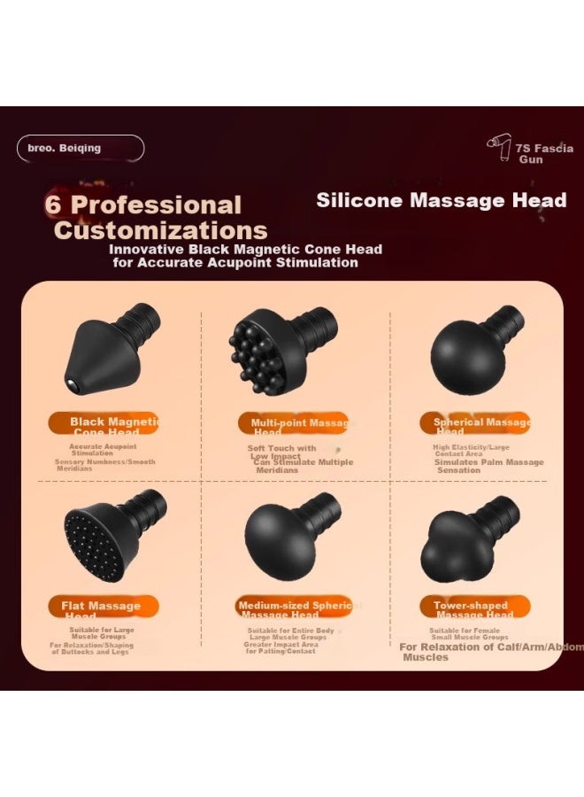 Breo Massage Gun 7s Deep Muscle Massager, Portable Mini Massage Gun, Home Full-body Relaxation Professional-grade Massage Device Fascia Massager New Year Gift - Image 3