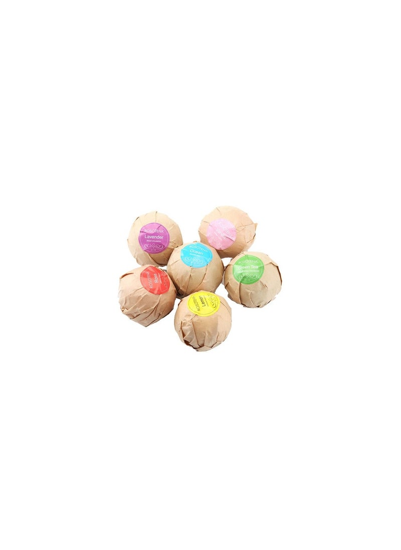 ROSOTENA - 6-Piece Organic Handmade Bath Bombs Gift Set Multicolour 60g - Image 1