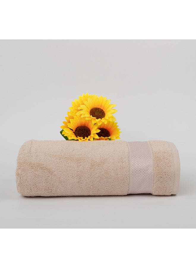 White Rose Towel LUXURY S - 600 GSM - 100% Cotton Terry -Bath Sheet 80x160 cm-Premium Touch-Quick Dry - Super Absorbent-Cream  - Image 1