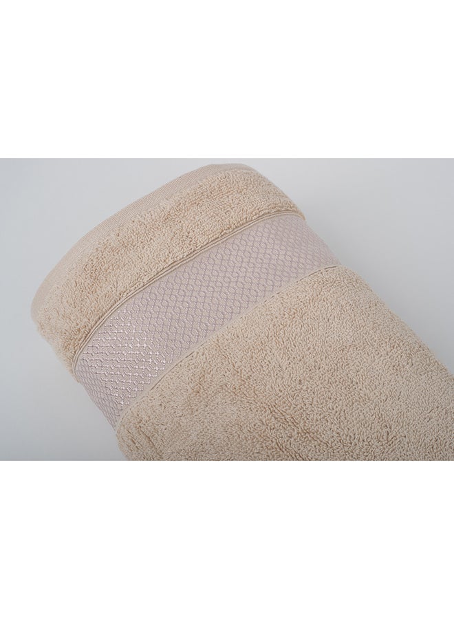 White Rose Towel LUXURY S - 600 GSM - 100% Cotton Terry -Bath Sheet 80x160 cm-Premium Touch-Quick Dry - Super Absorbent-Cream  - Image 4