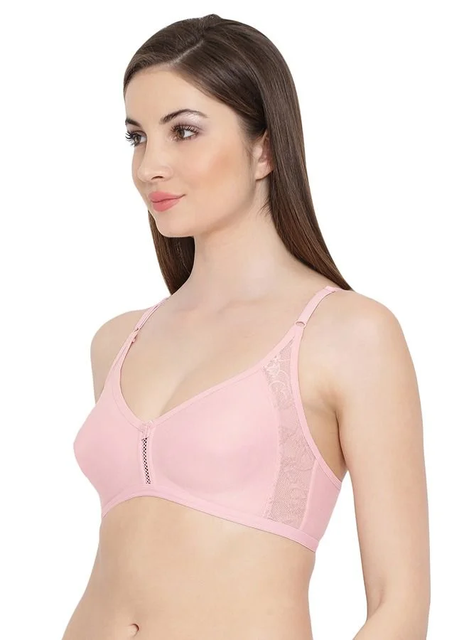 Clovia  Clovia Pack Of 2 Solid Non Padded Full Coverage Bra In Pink  | Best Price UAE