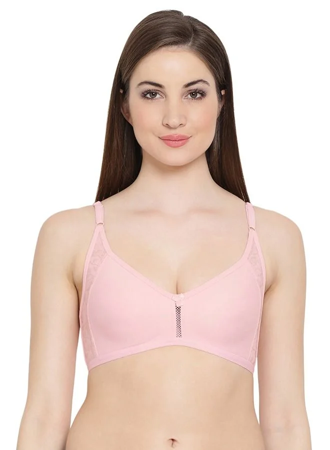 كلوفيا Clovia Pack Of 2 Solid Non Padded Full Coverage Bra In Pink