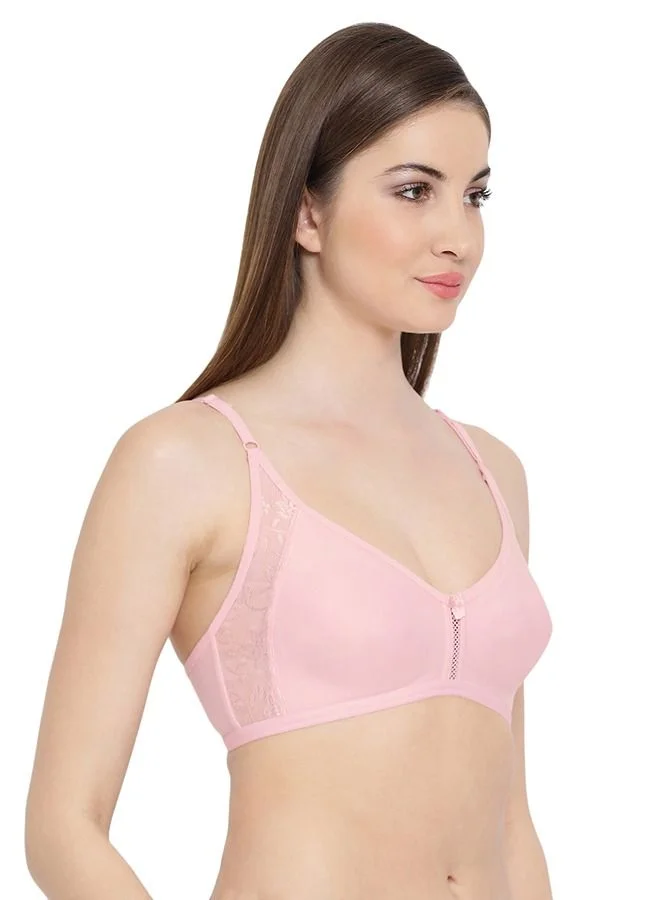 Clovia  Clovia Pack Of 2 Solid Non Padded Full Coverage Bra In Pink  | Best Price UAE