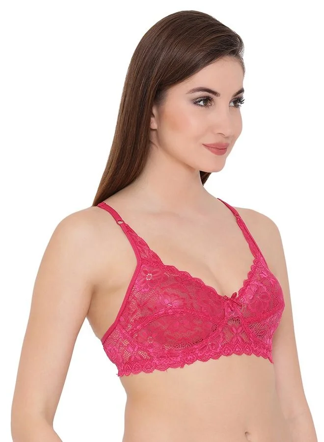 Clovia  Clovia Pack Of 2 Solid Non Padded Full Coverage Bra In Pink  | Best Price UAE