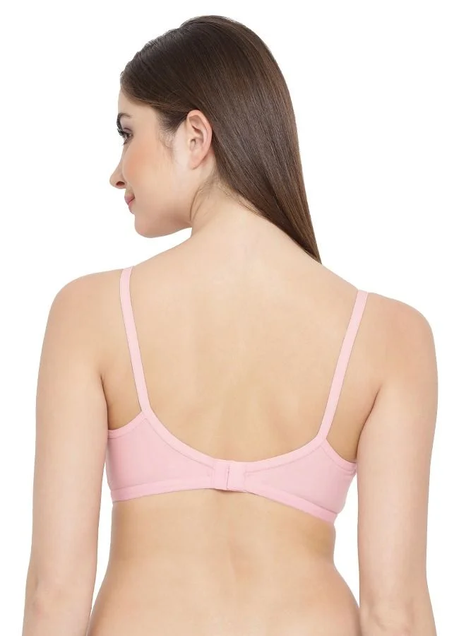 Clovia  Clovia Pack Of 2 Solid Non Padded Full Coverage Bra In Pink  | Best Price UAE