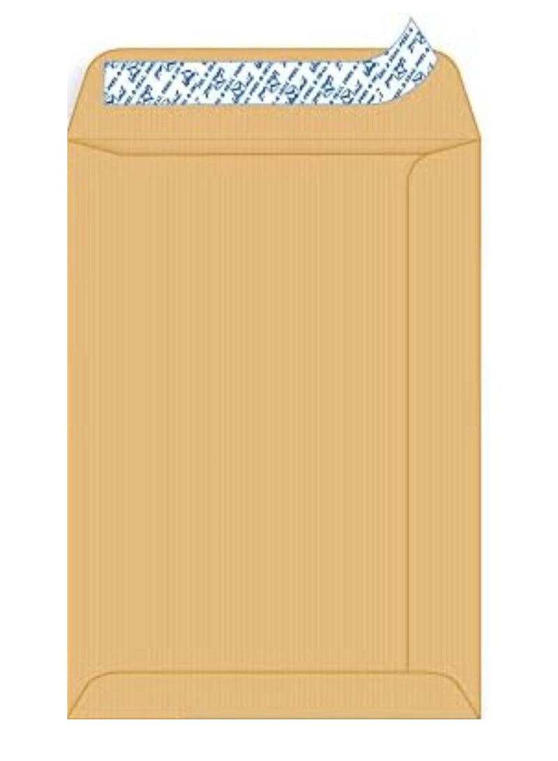 Hispapel Envelopes 176 x 250mm  Auto Seal Brown Color 10'' x 7" (Pack of 50) (Brown) - Image 2
