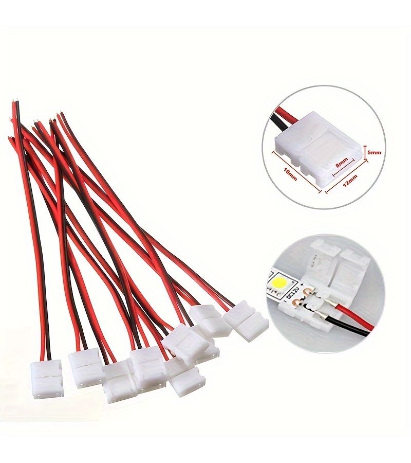 10pcs Solder Free LED Strip Connectors Linkable for 5050 Single Head - Image 3