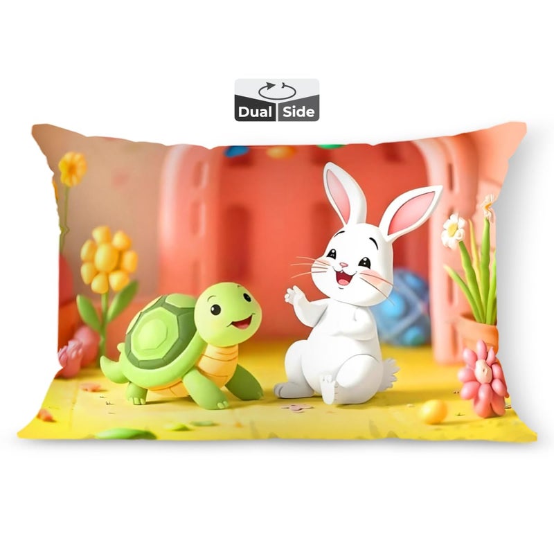 Brizberry® Kids Pillow Cushion with Super Soft Fabric | Animal & Cartoon Prints | 12x18 inches (Design 25) - Image 1