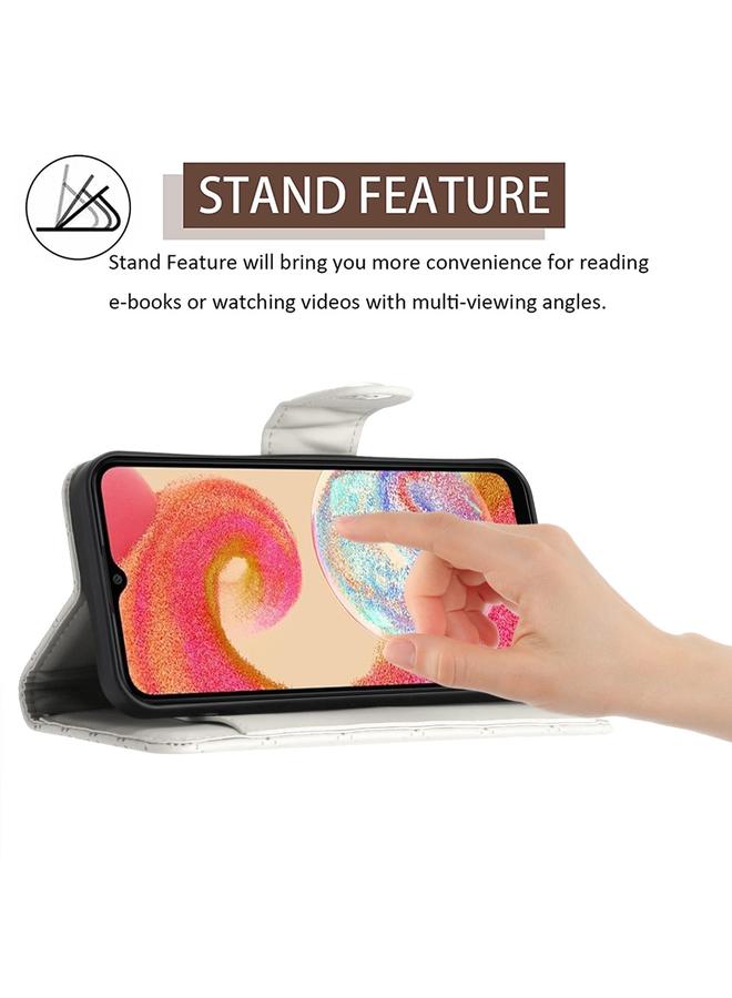 اس-توب جراب لهاتف Samsung Galaxy A04e مصنوع من الجلد بتصميم معيني مع حبل تعليق - Image 3