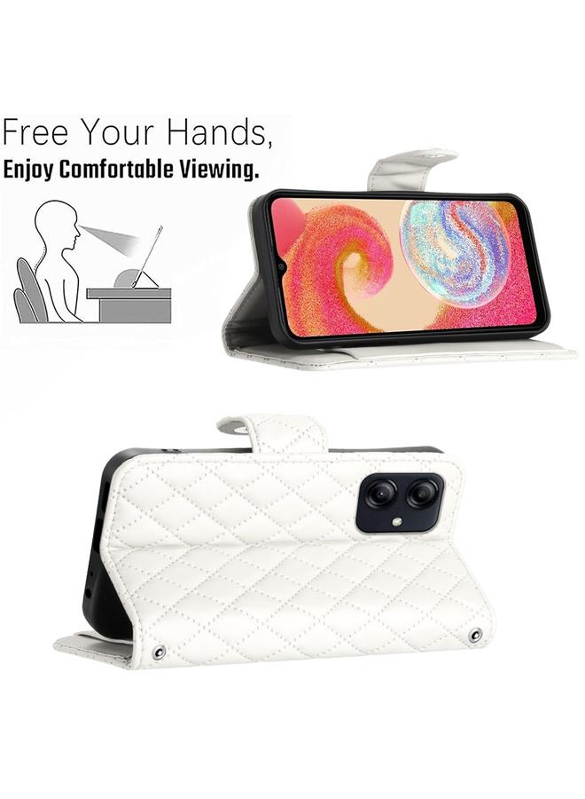 اس-توب جراب لهاتف Samsung Galaxy A04e مصنوع من الجلد بتصميم معيني مع حبل تعليق - Image 4