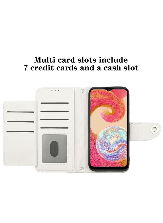 اس-توب جراب لهاتف Samsung Galaxy A04e مصنوع من الجلد بتصميم معيني مع حبل تعليق - Image 5