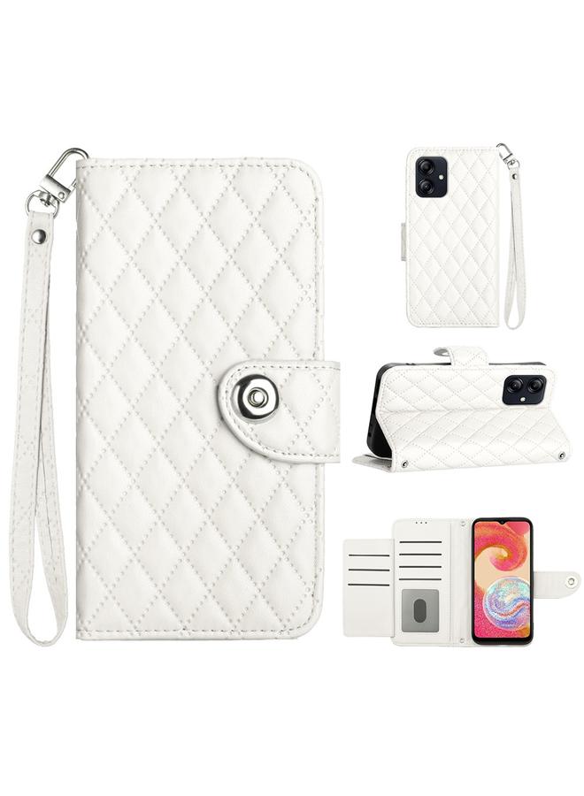 اس-توب جراب لهاتف Samsung Galaxy A04e مصنوع من الجلد بتصميم معيني مع حبل تعليق - Image 1