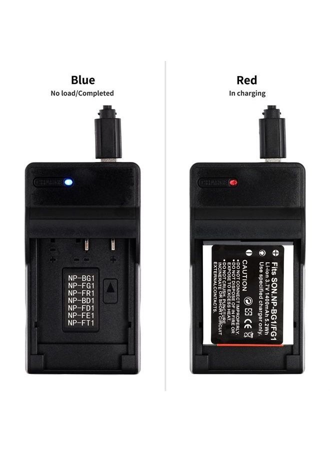 Norifon - NP-BG1 USB Charger for Sony Cyber-Shot DSC-H50 DSC-H55 DSC-H70 DSC-H90 DSC-HX30V DSC-HX5V DSC-HX7V DSC-HX9V DSC-W150 DSC-W290 DSC-W230 DSC-W220 DSC-W200 DSC-W300 DSC-W50 DSC-W90 Camera and More - Image 1