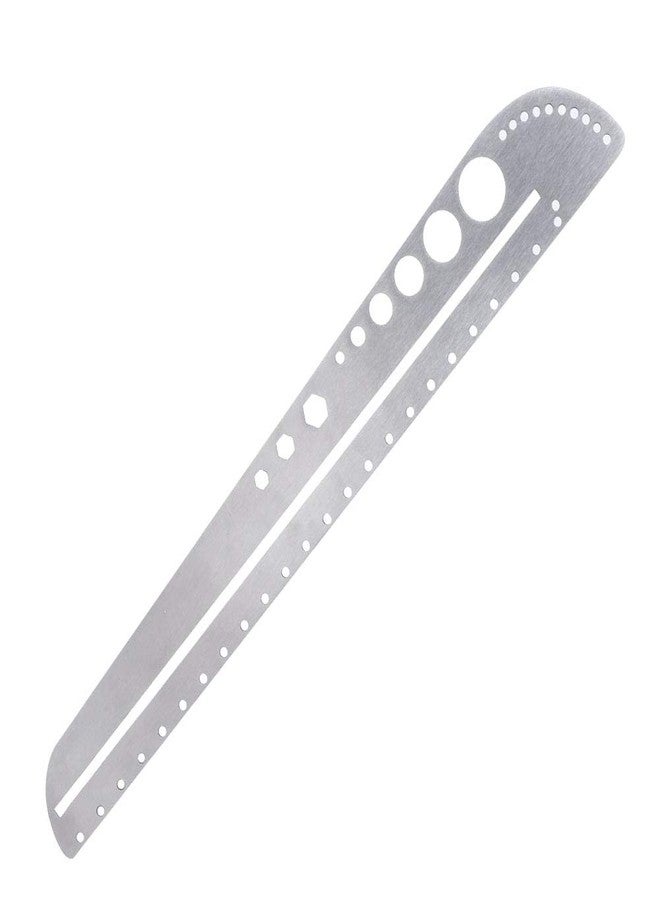 Zerodis Stainless Steel Scale Ruler, Multifunctional Protractor Measuring Tool, Professional Grade Aluminum Triangular Drafting Ruler for Civil Engineer Blueprints - Image 1