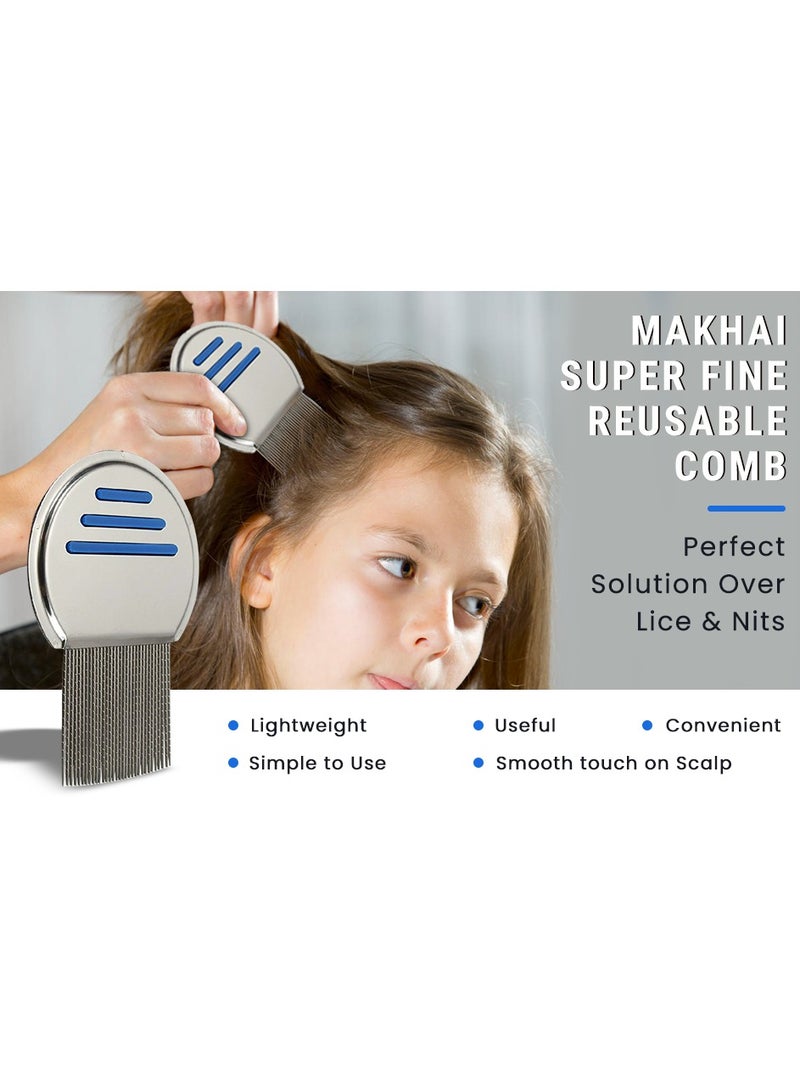 ترمينيتور مشط من الفولاذ المقاوم للصدأ لعلاج قمل الرأس/إزالة بيض القمل - Image 2