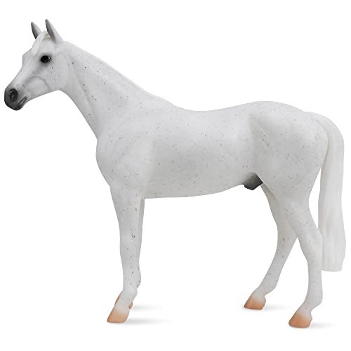 Breyer Horses Freedom Series Fleabitten Grey Thoroughbred  Horse Toy  975 x 7  112 Scale  Model 1054 - Image 1