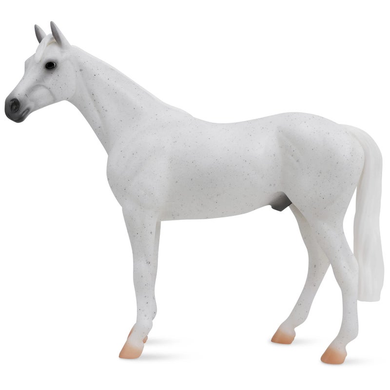Breyer Horses Freedom Series Fleabitten Grey Thoroughbred  Horse Toy  975 x 7  112 Scale  Model 1054 - Image 2