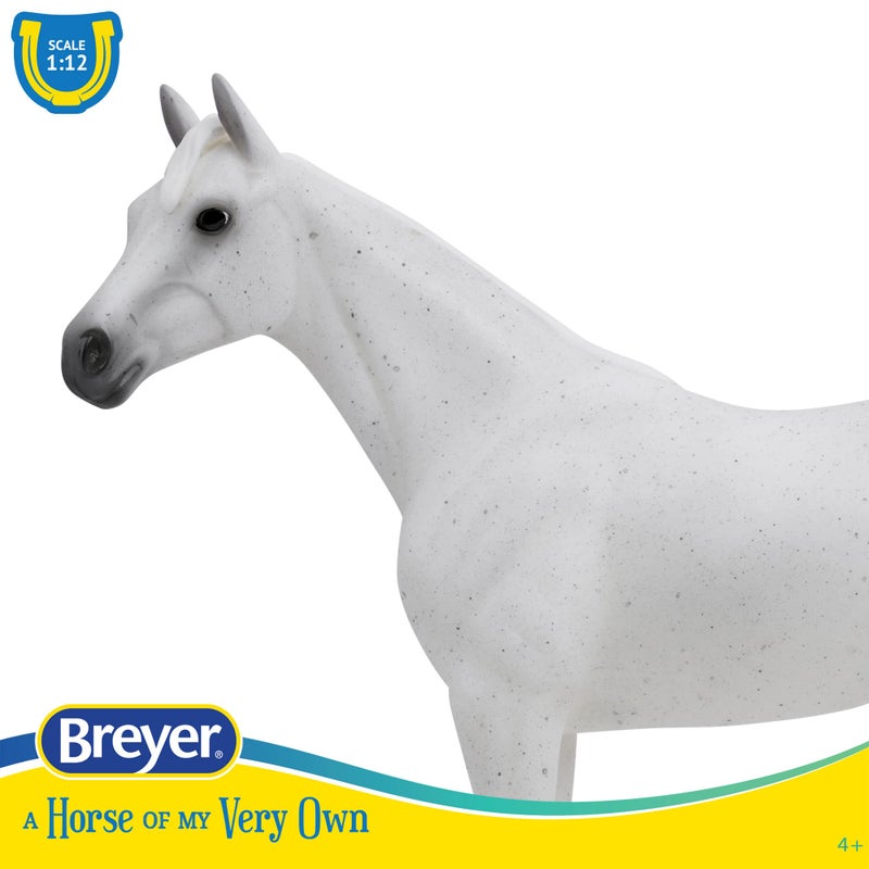 Breyer Horses Freedom Series Fleabitten Grey Thoroughbred  Horse Toy  975 x 7  112 Scale  Model 1054 - Image 3